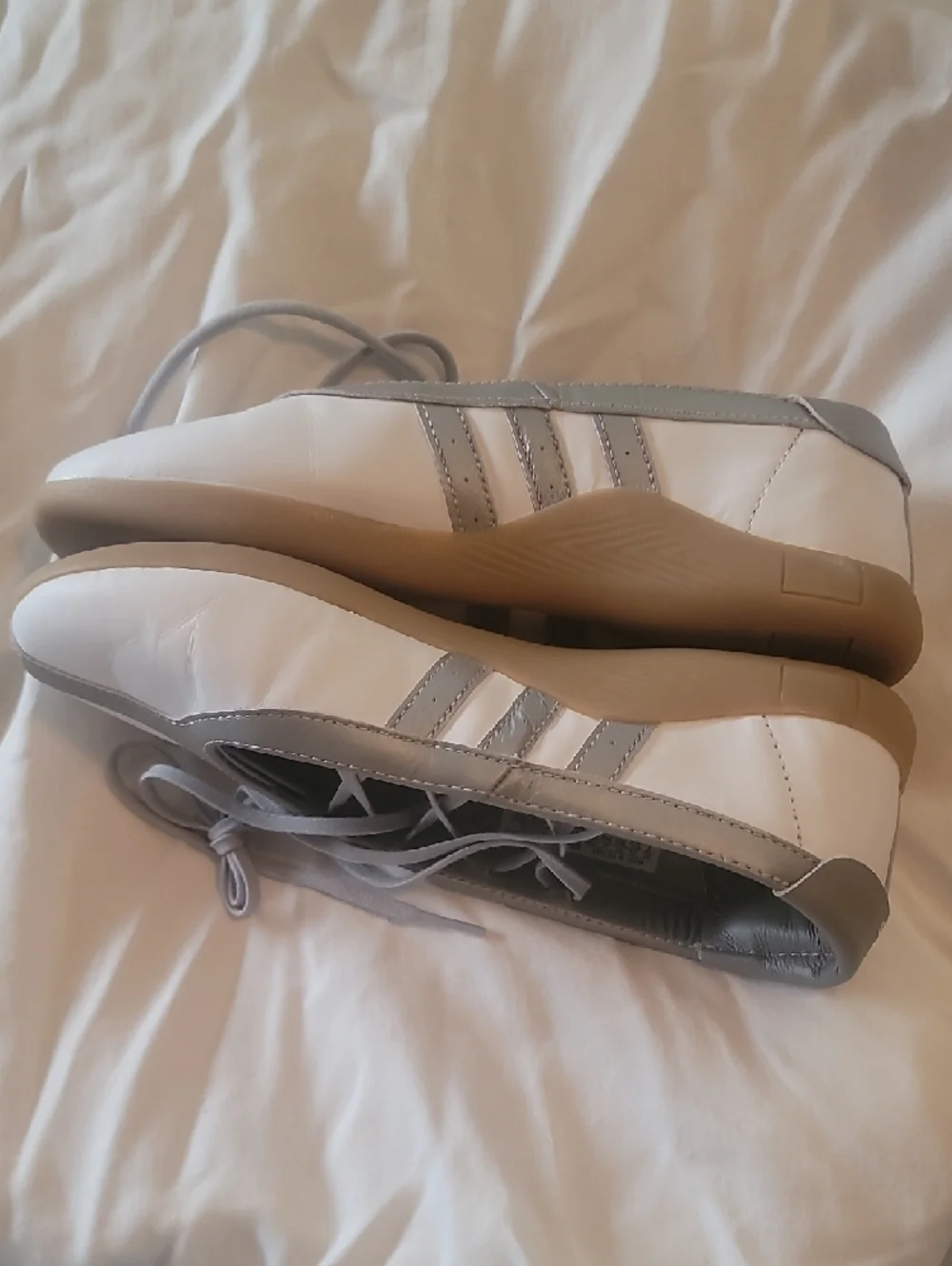 adidas Women's White and Gray Slip-On Ballet Flats - Picture 10 of 10
